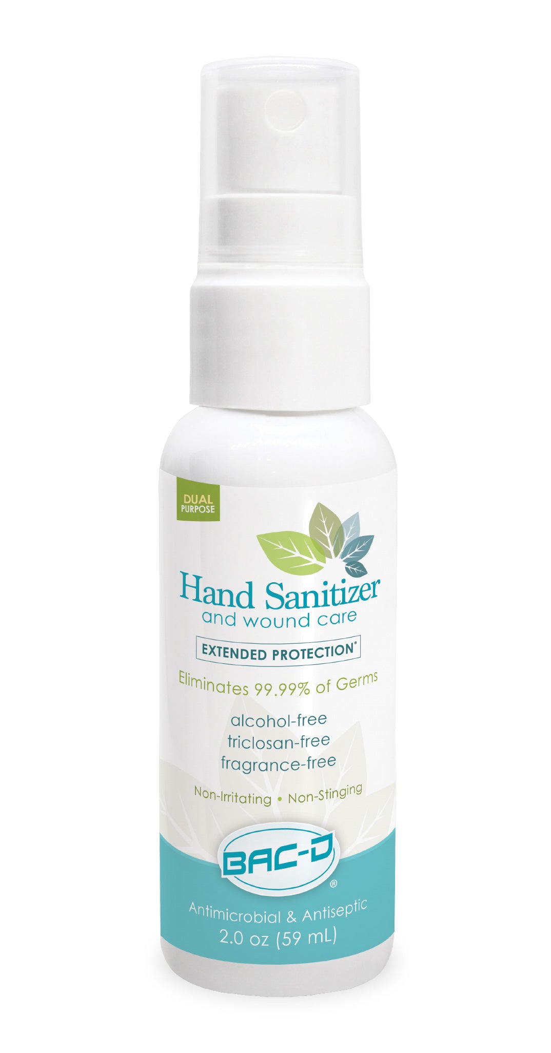 BAC-D® 2oz Spray Alcohol Free Hand Sanitizer & Wound Care - 6 Pack
