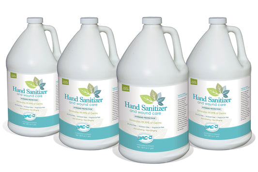 BAC-D® Alcohol Free Hand Sanitizer and Wound Care - One Gallon Refill Pack of 4