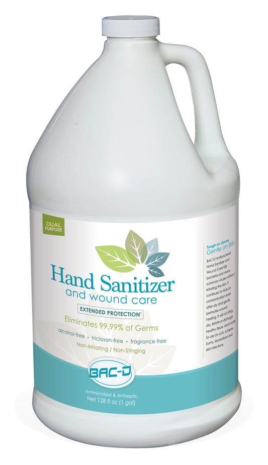 BAC-D® Alcohol Free Hand Sanitizer and Wound Care - One Gallon Refill Single Pack