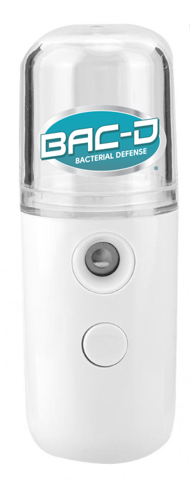 NOW AVAILABLE! BAC-D® Nano Mist Refillable Sanitizing Sprayer with Alcohol Free Sanitizer